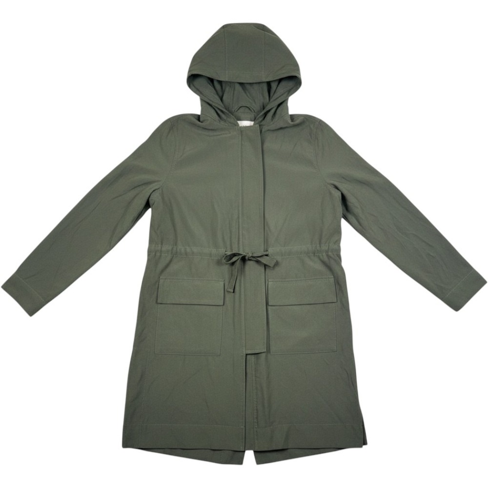 POPSUGAR Womens Olive Green Hooded Anorak Jacket Utility Size S Lightweight